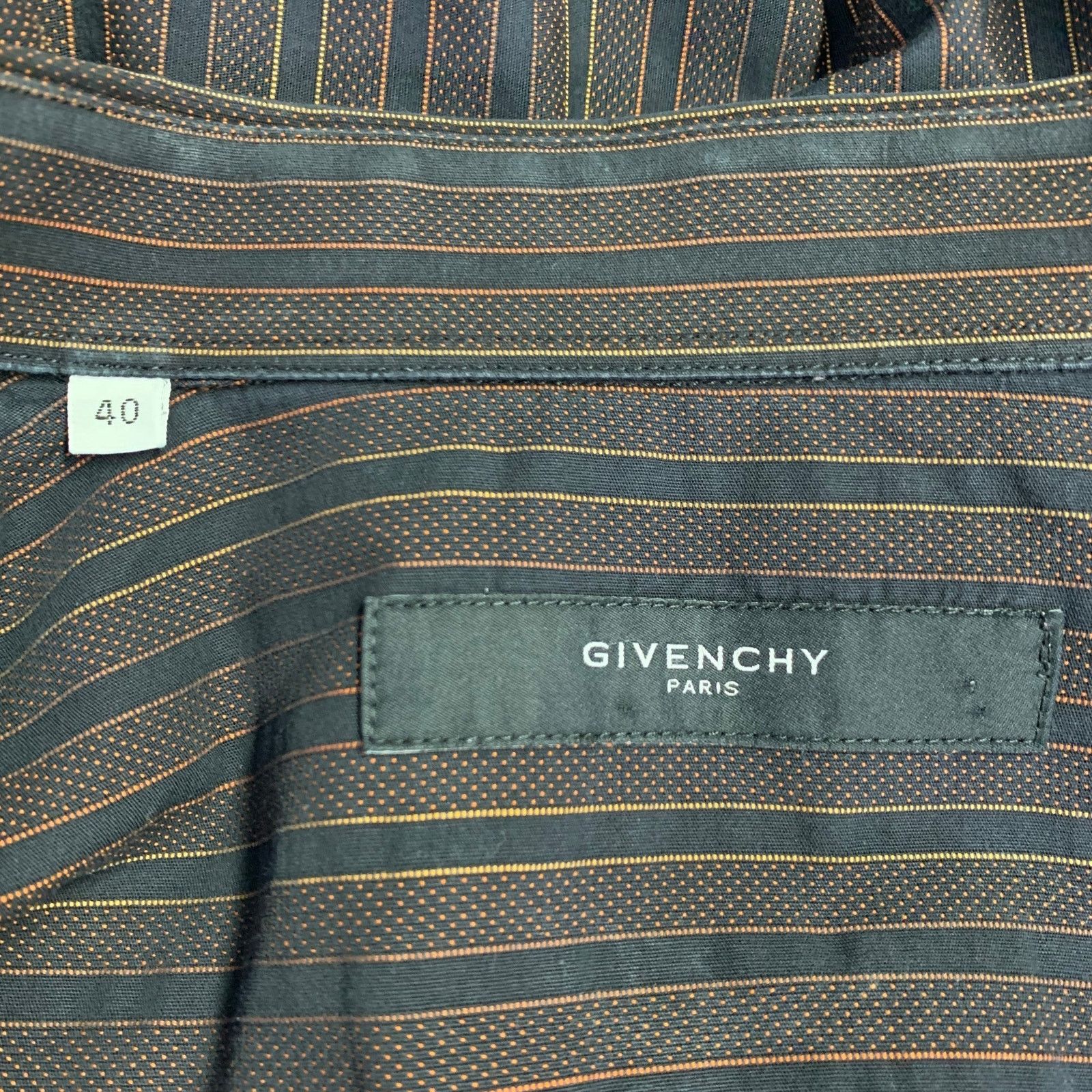 Givenchy GIVENCHY Size M Black Orange Stripe Long Sleeve Shirt Size US M / EU 48-50 / 2 - 5 Thumbnail