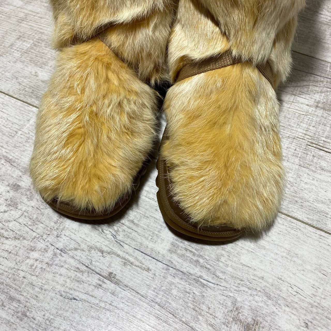 Flux Vintage Y2K Fluxa Rabbit Fur Boots Size US 7 / IT 37 - 4 Thumbnail