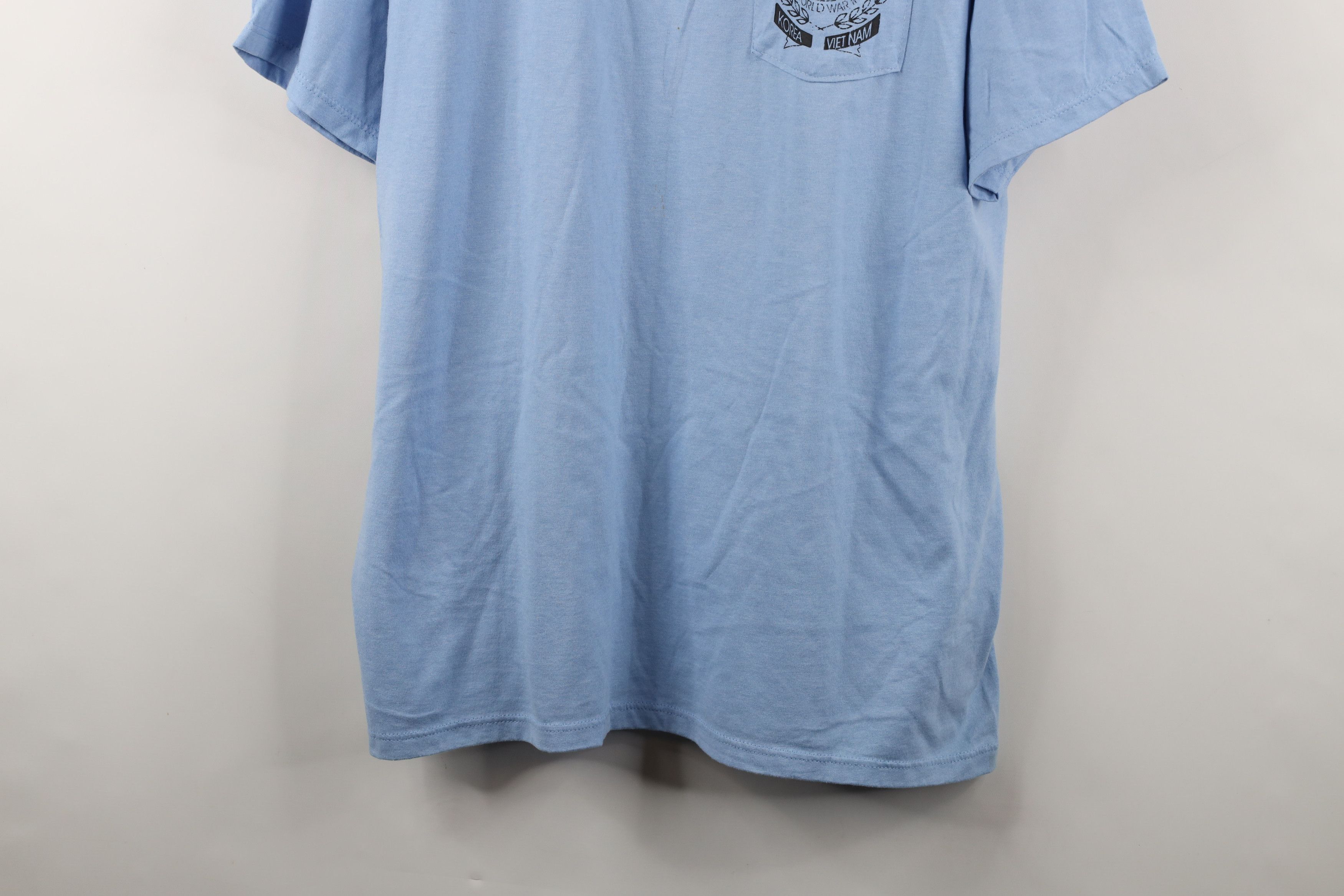 Vintage Vintage 90s Tournament Amvets Korea Vietnam T-Shirt Blue USA Size US XL / EU 56 / 4 - 3 Thumbnail