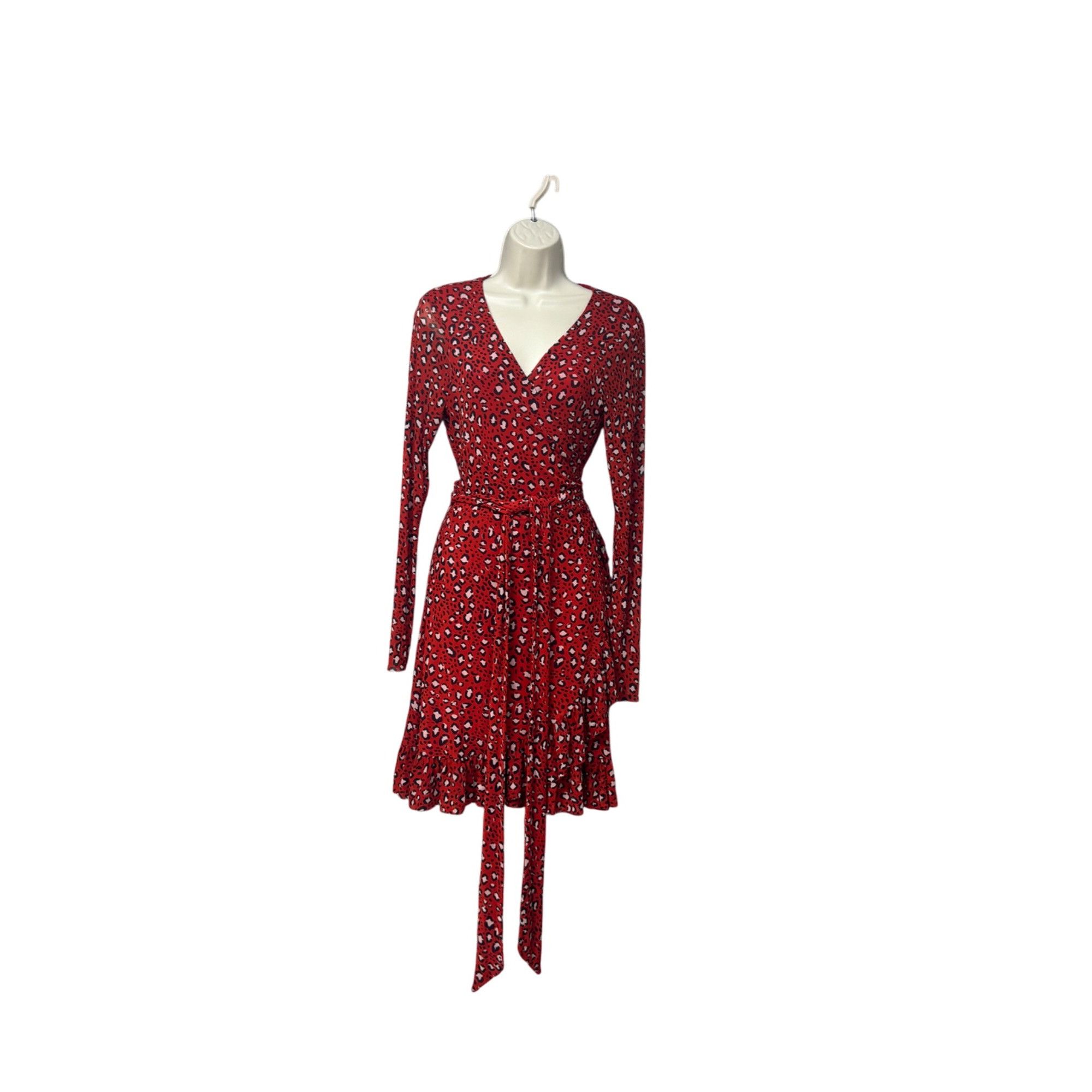 Sanctuary Sanctuary Emma Ruffled Wrap Dress, Red, Size M Size M / US 6-8 / IT 42-44 - 11 Thumbnail