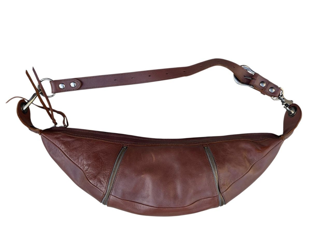 Alfredo Bannister × Leather Alfredo Bannister Patina Leather Multi Pocket Banana Bag Size ONE SIZE - 9 Thumbnail
