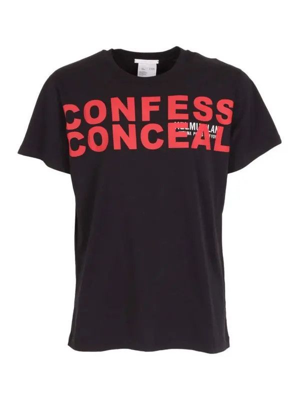 Helmut Lang Helmut Lang Confress Conceal T-Shirt Black Red M Size US XXL / EU 58 / 5 - 4 Thumbnail