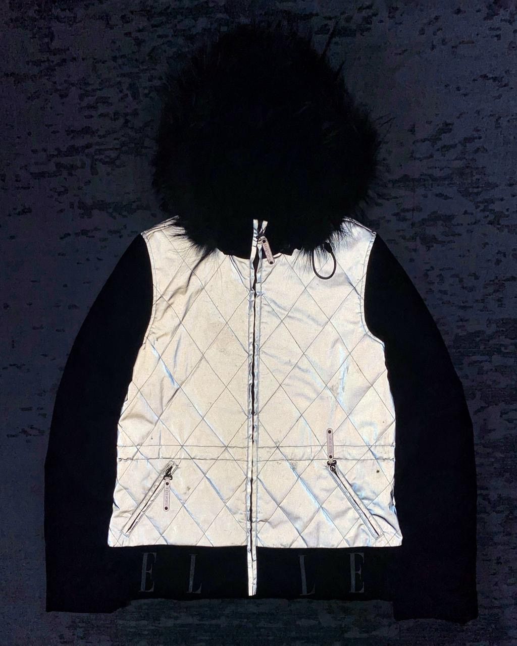 Japanese Brand 2000s Elle Quilted Reflective Fur Hodded y2k Lgb Ifsix Size US M / EU 48-50 / 2 - 3 Thumbnail