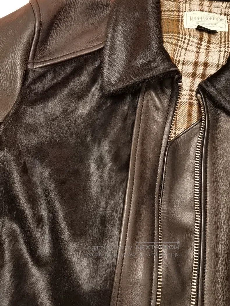 Neighborhood Neighborhood Horsehair Winter Leather Jacket Size US M / EU 48-50 / 2 - 2 Thumbnail