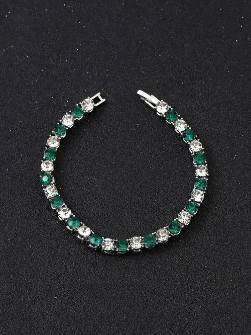 Japanese Brand × Jewelry Green & White Rhinestone Bracelet Size ONE SIZE - 1 Thumbnail