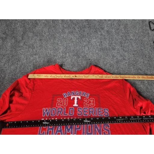 47 Brand Texas Rangers Red 2023 World Series Champions T-Shirt Men Sz Size US XXL / EU 58 / 5 - 5 Thumbnail