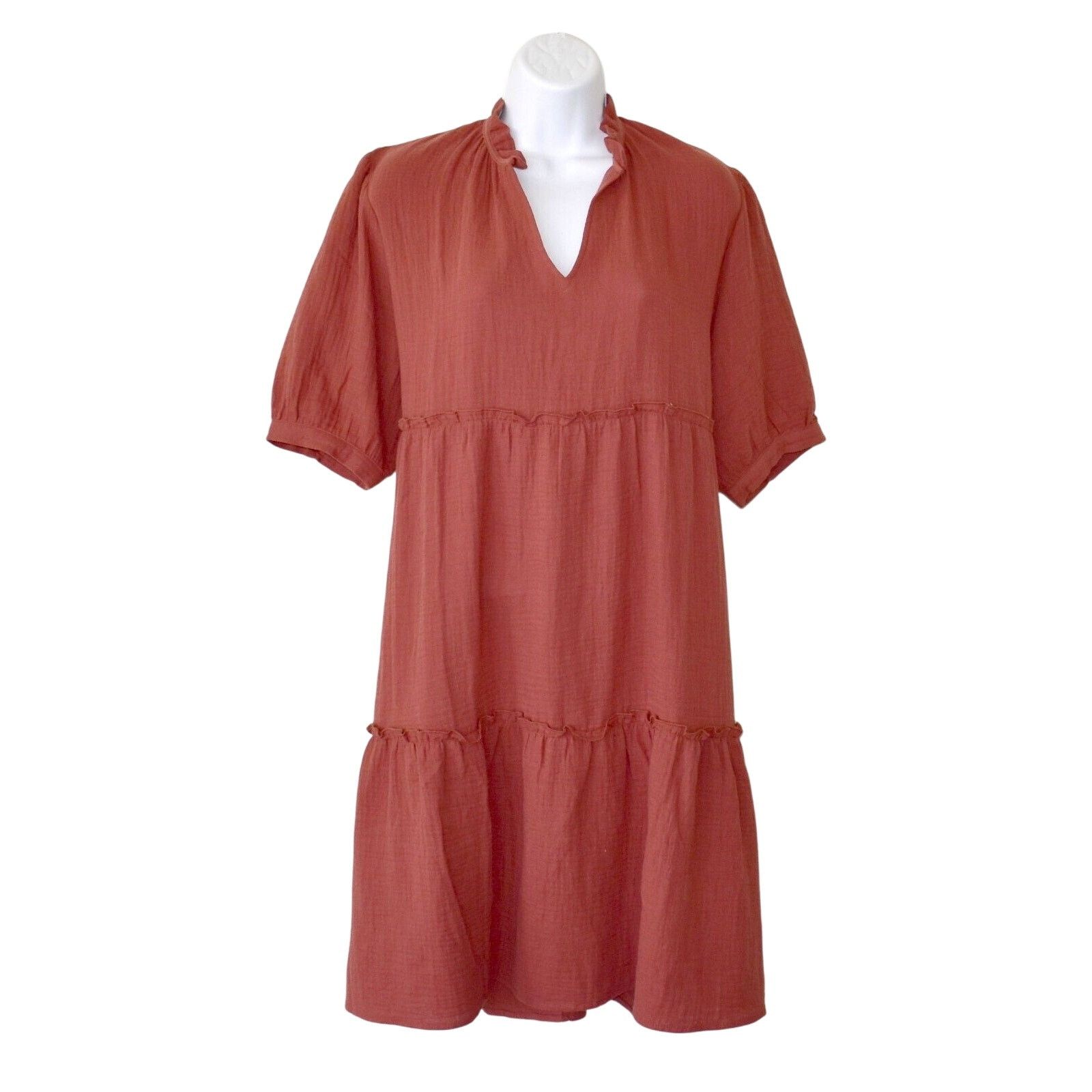 Anthropologie B5 NWT ANTHROPOLOGIE DREW Cotton Prairie Dress Size L $228 Size L / US 10 / IT 46 - 1 Thumbnail