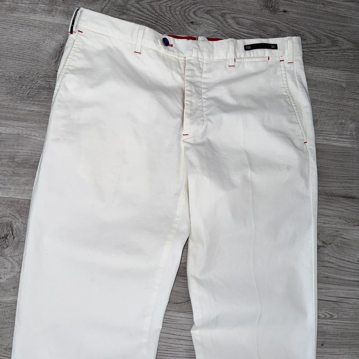 PT Torino Pt01 basic white straight pants Italy designer rare luxury Size US 34 / EU 50 - 3 Thumbnail