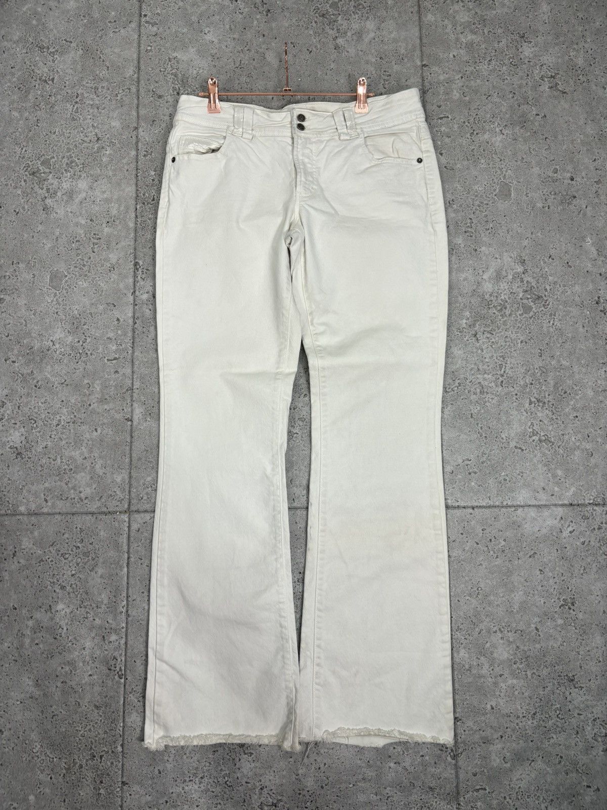 Japanese Brand × John Galliano 90s RARE John Galliano Denim Flared Pants Japan Style Size 33" - 6 Thumbnail