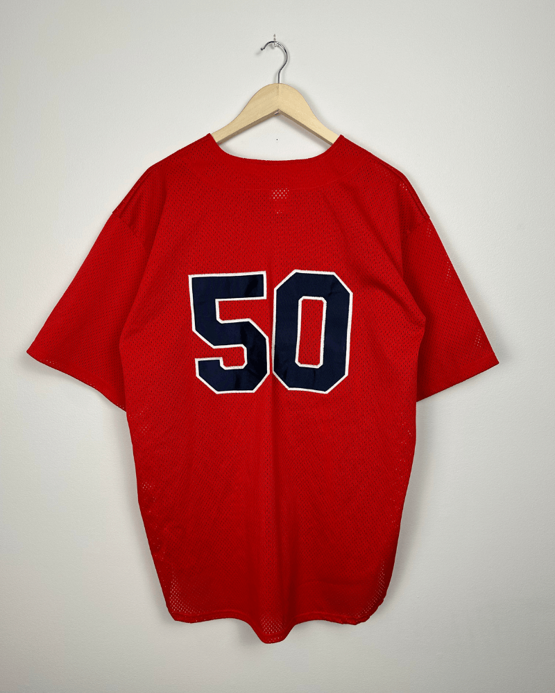 Vintage Vintage BC British Columbia #50 Red Baseball Jersey Size XL Size US XL / EU 56 / 4 - 3 Thumbnail