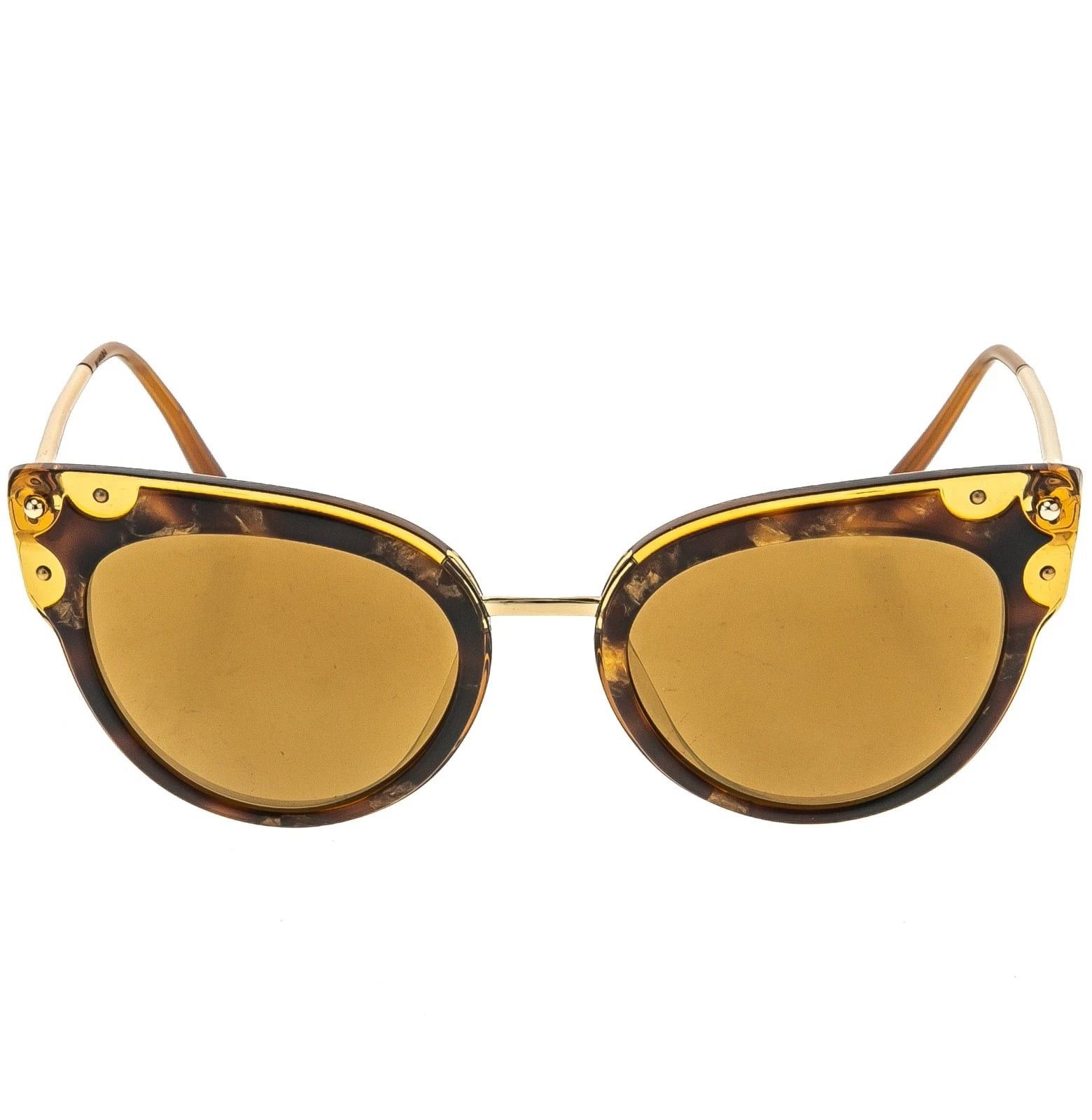 Dolce & Gabbana DOLCE & GABBANA DG4340 LUCIA DG 4340 Brown Havana Sunglasses Size ONE SIZE - 5 Thumbnail