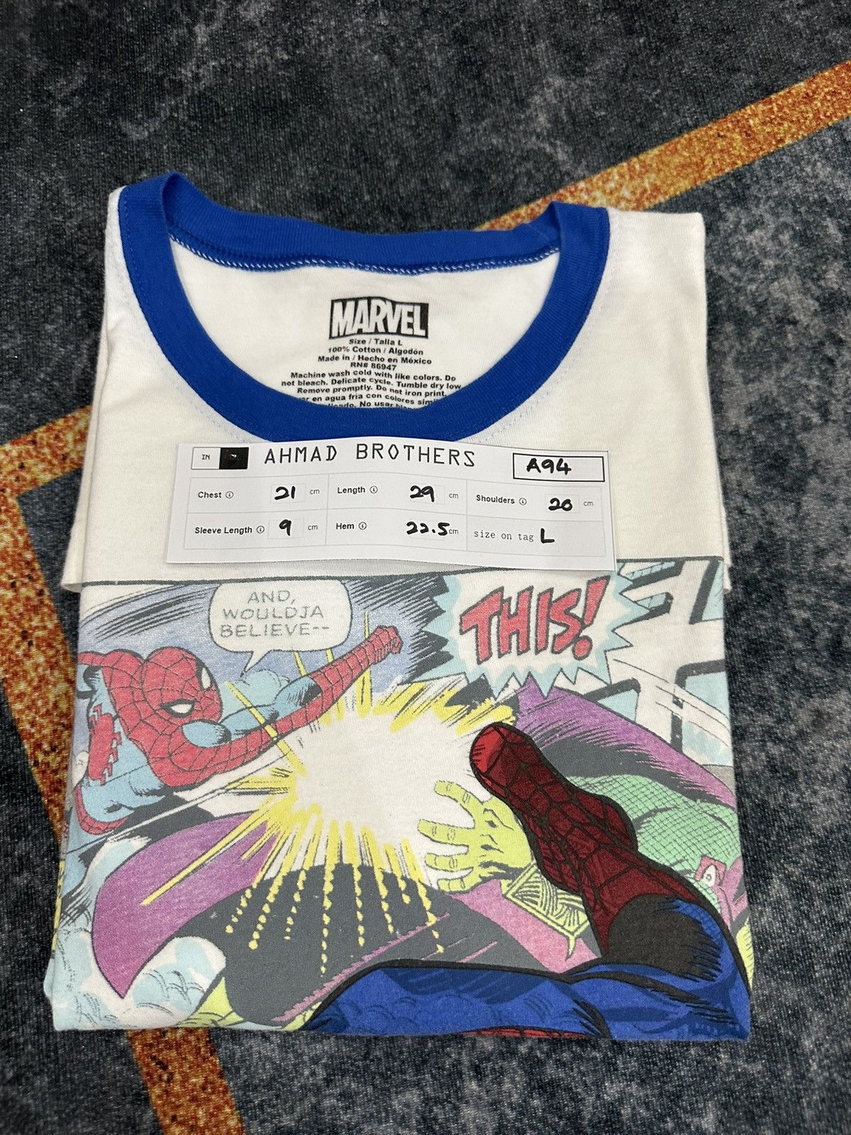 Marvel Comics Marvel Spiderman Comic Photo Print Tshirt A94 Size US L / EU 52-54 / 3 - 9 Thumbnail