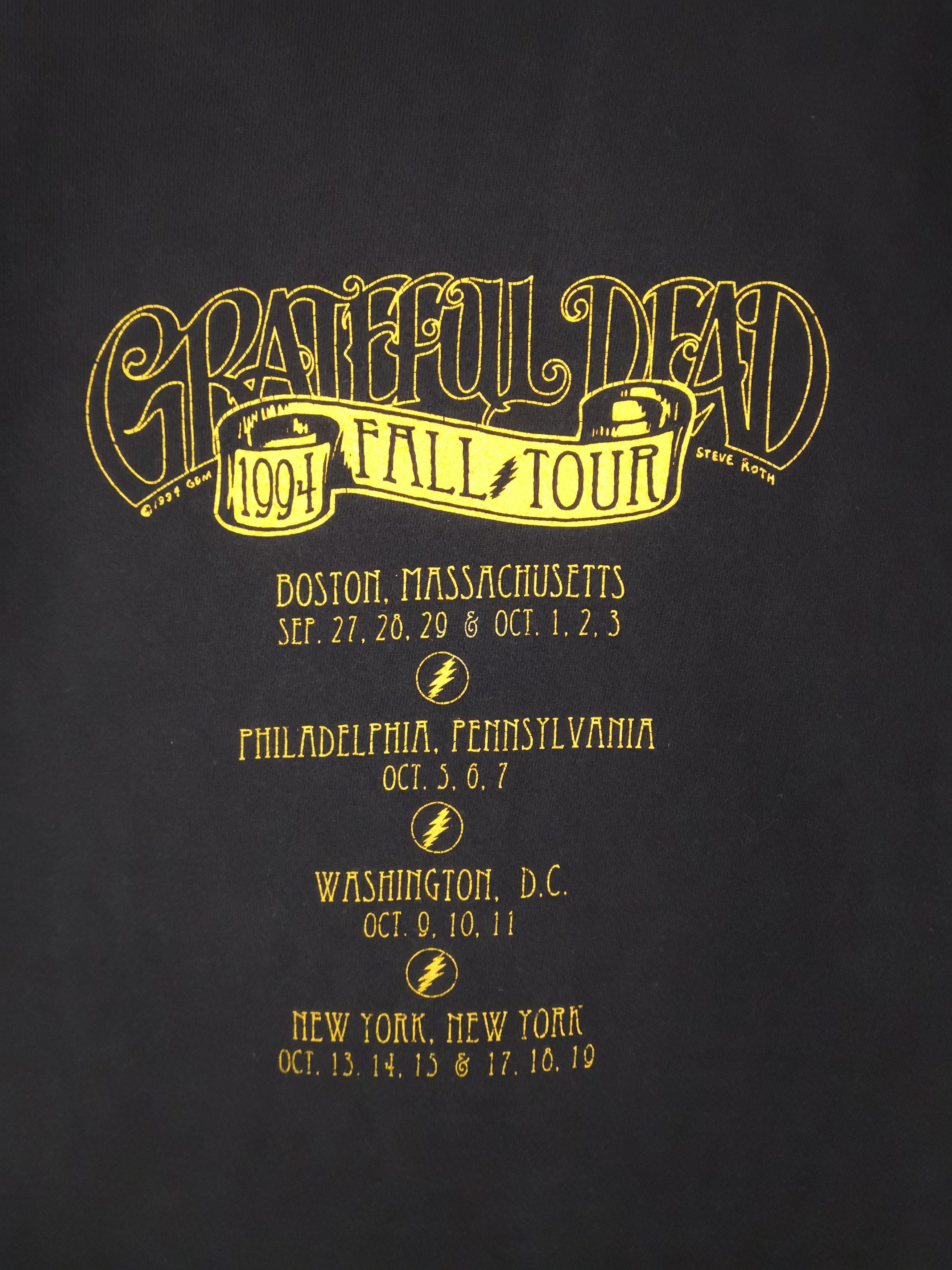 Band Tees Archival Vintage 1994 Grateful Dead Fall Tour Shirt Rare Size US XL / EU 56 / 4 - 3 Thumbnail