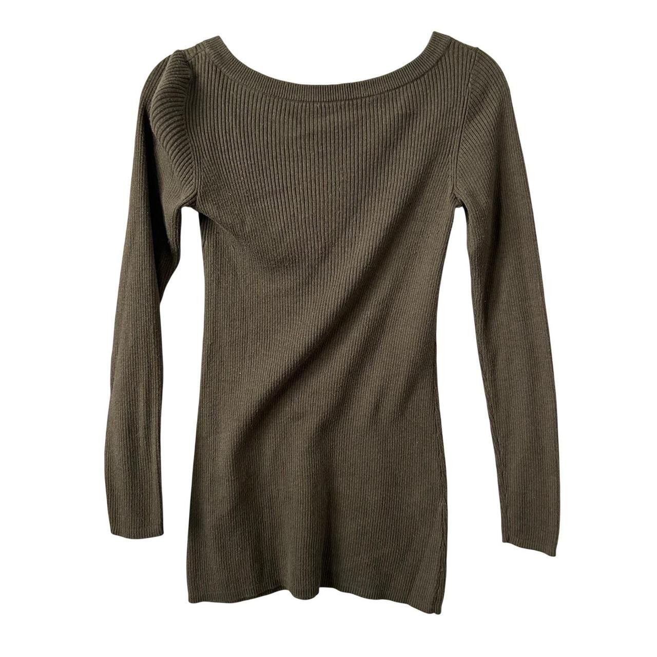 Other Justfab Ribbed Lace Up V-Neck Bodycon Sweater Dress... Size S / US 4 / IT 40 - 2 Thumbnail