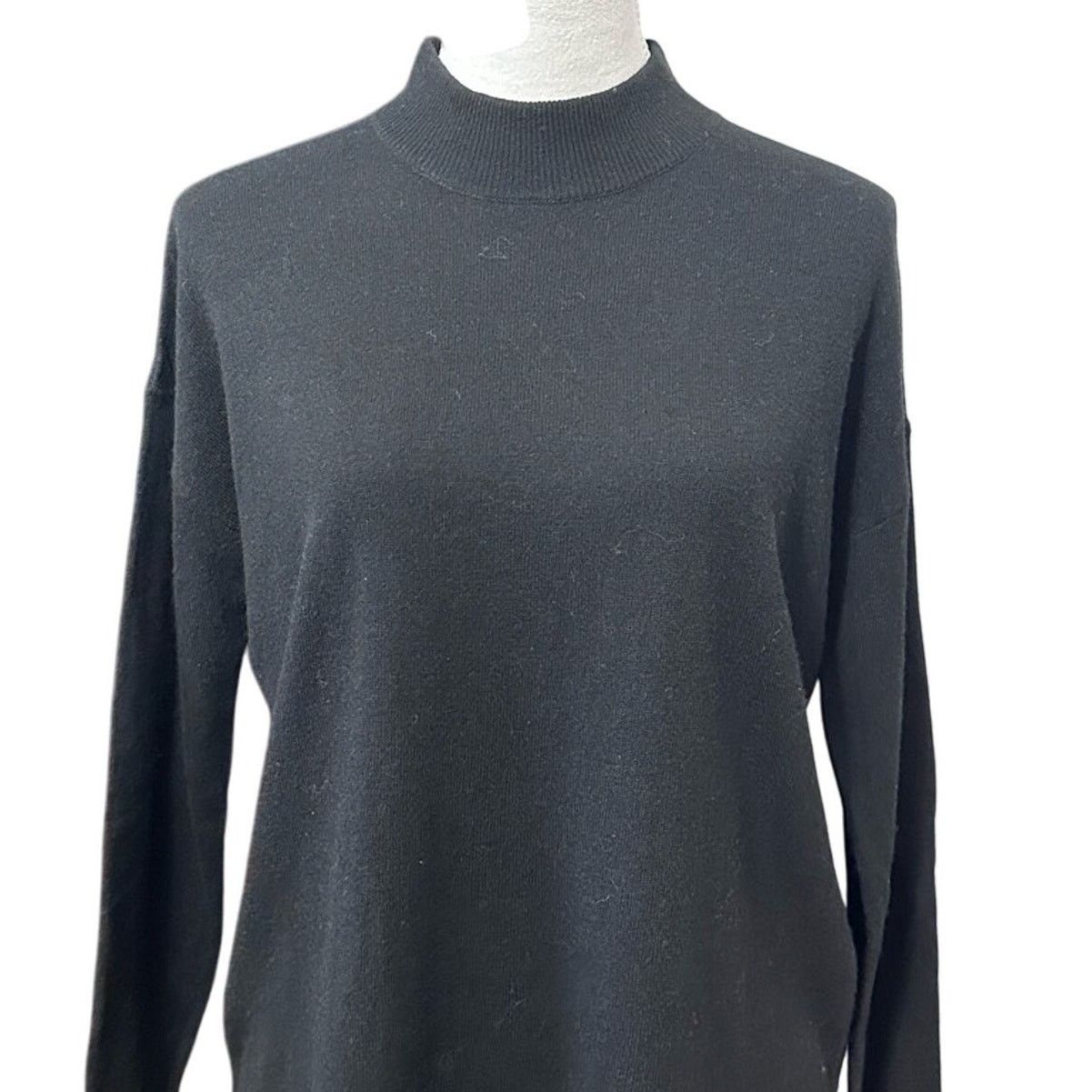 Madewell Madewell Blouse Black Long Sleeve Pullover Mock Neck XS New Size XS / US 0-2 / IT 36-38 - 2 Thumbnail