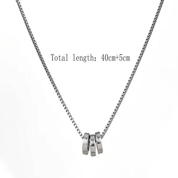 Other 2Pcs Set Women Stainless Steel Necklace Set Size ONE SIZE - 5 Thumbnail
