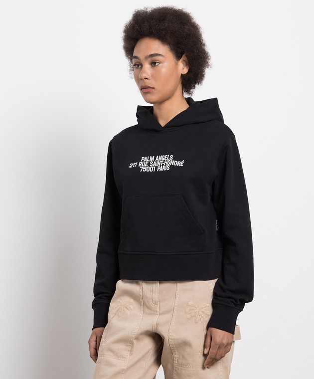Palm Angels o1y1125 Hoodie in Black Size L / US 10 / IT 46 - 2 Thumbnail