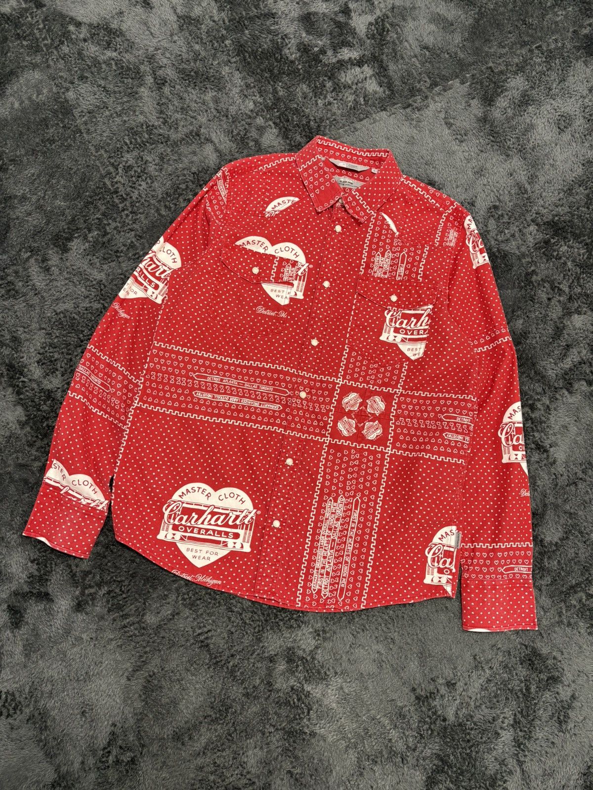 Carhartt RARE Carhartt x Slam Jam Bandana Red Shirt Size US M / EU 48-50 / 2 - 1 Thumbnail