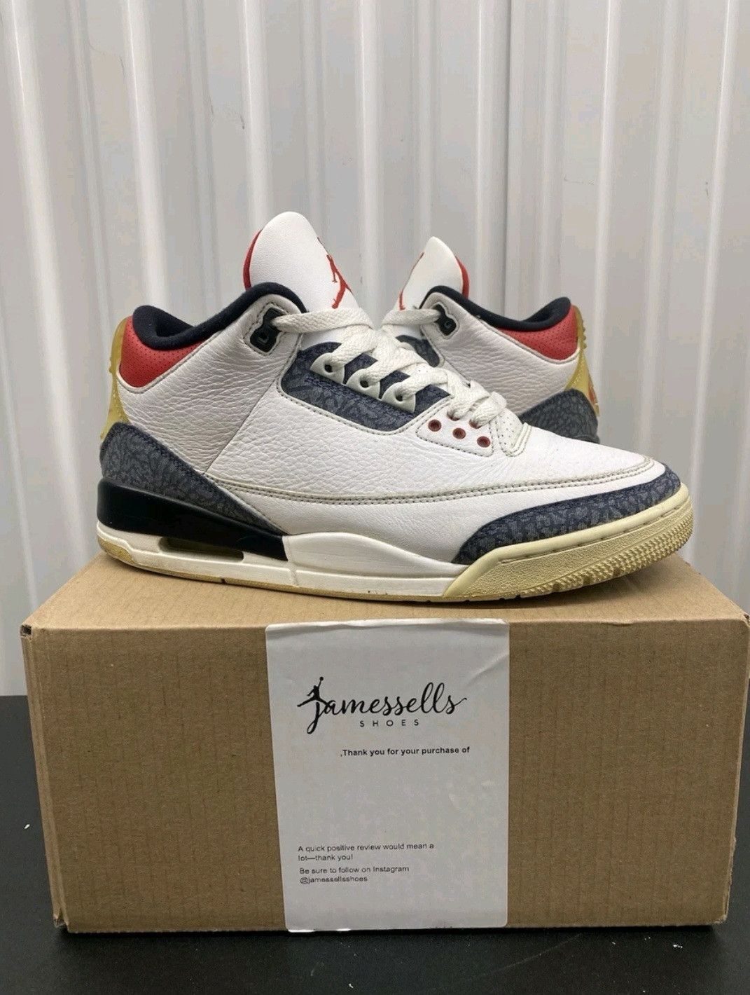 Jordan Brand Air Jordan 3 Retro Denim SE Fire Red 2020 Mens Size 10.5 Size US 10.5 / EU 43-44 - 1 Thumbnail