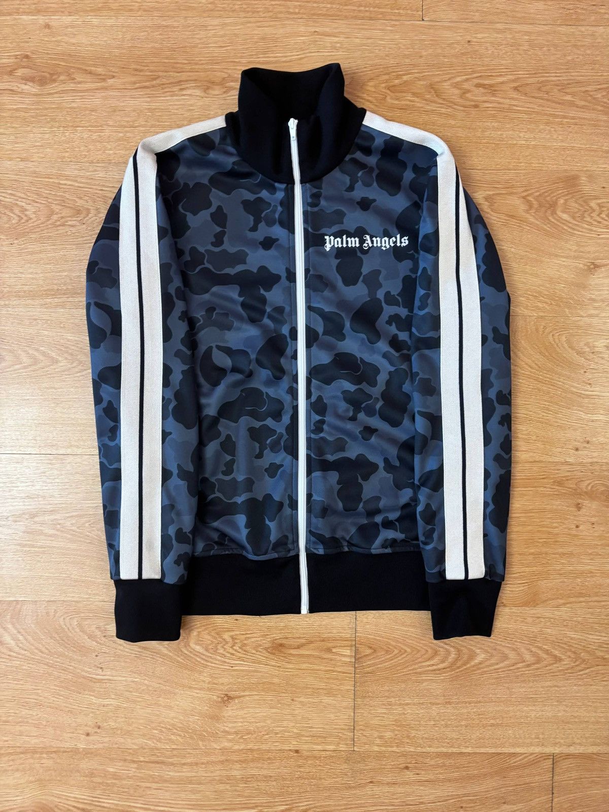 Palm Angels Palm Angels Night Camo Track Jacket Black White M Size US M / EU 48-50 / 2 - 2 Thumbnail