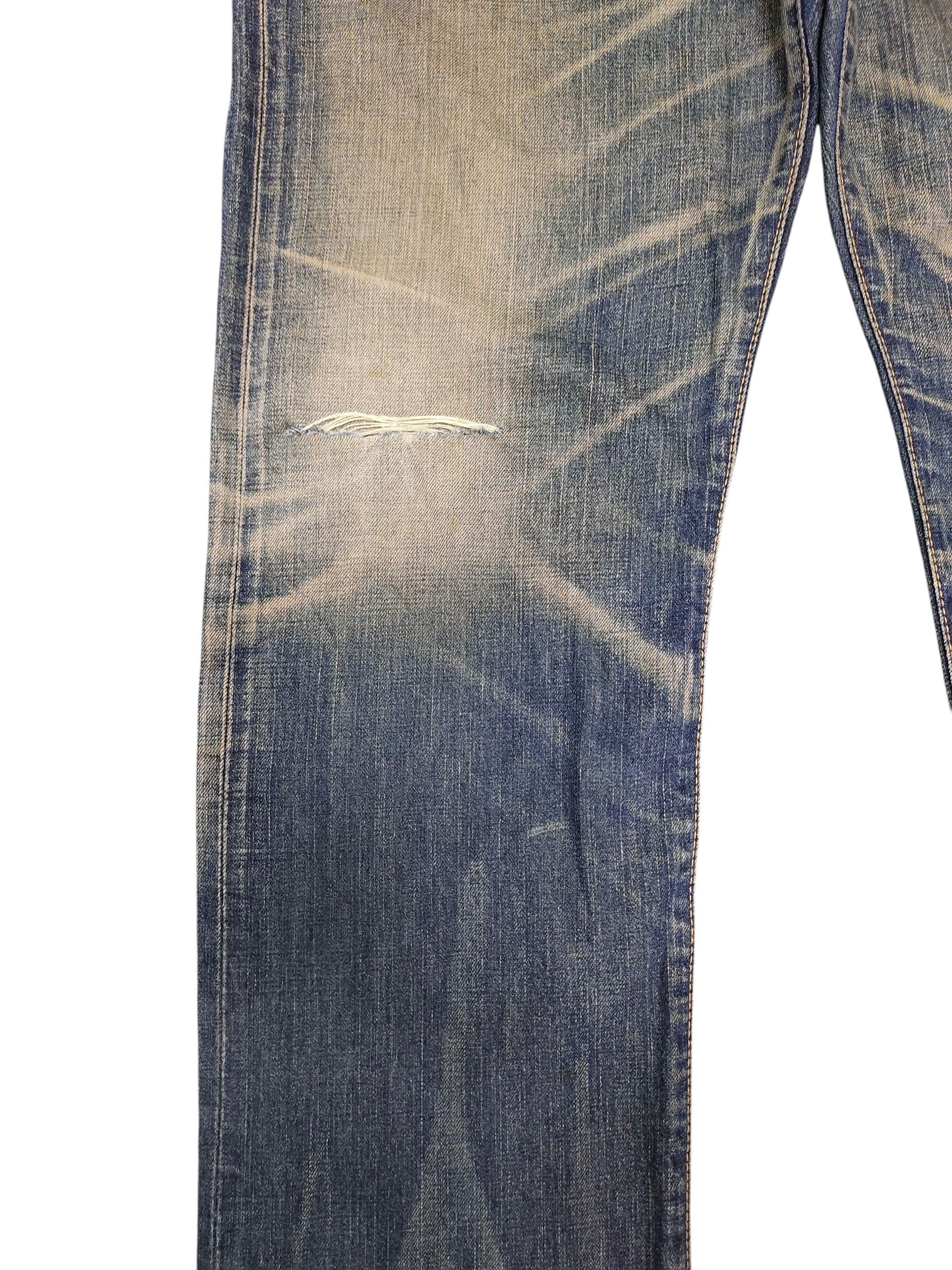Kapital Vintage Edwin 505Z Selvage Clawmark Distress Denim Jeans Size US 35 - 4 Thumbnail