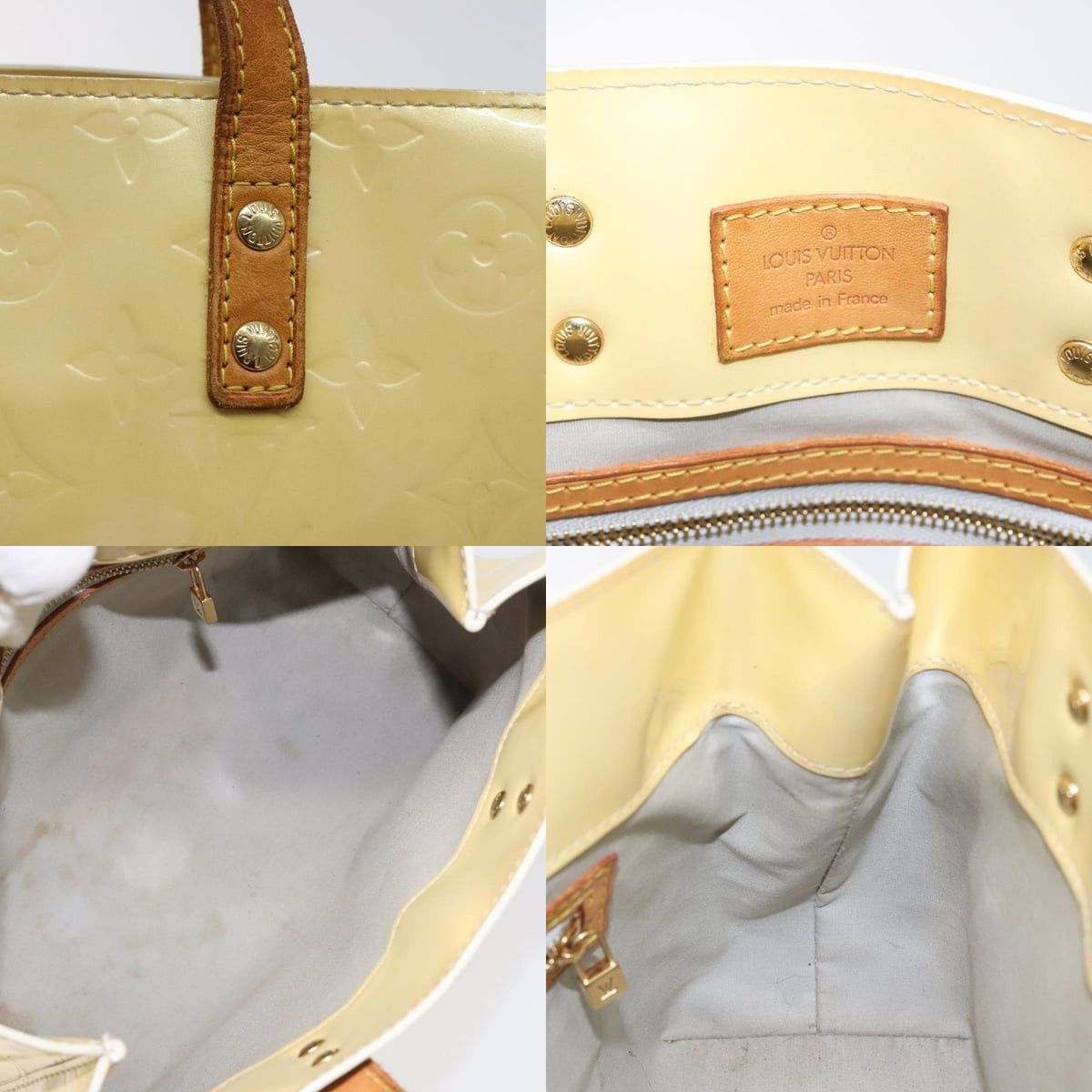 Louis Vuitton LOUIS VUITTON Monogram Vernis Reade PM Hand Bag Perle M91336 Size ONE SIZE - 11 Thumbnail