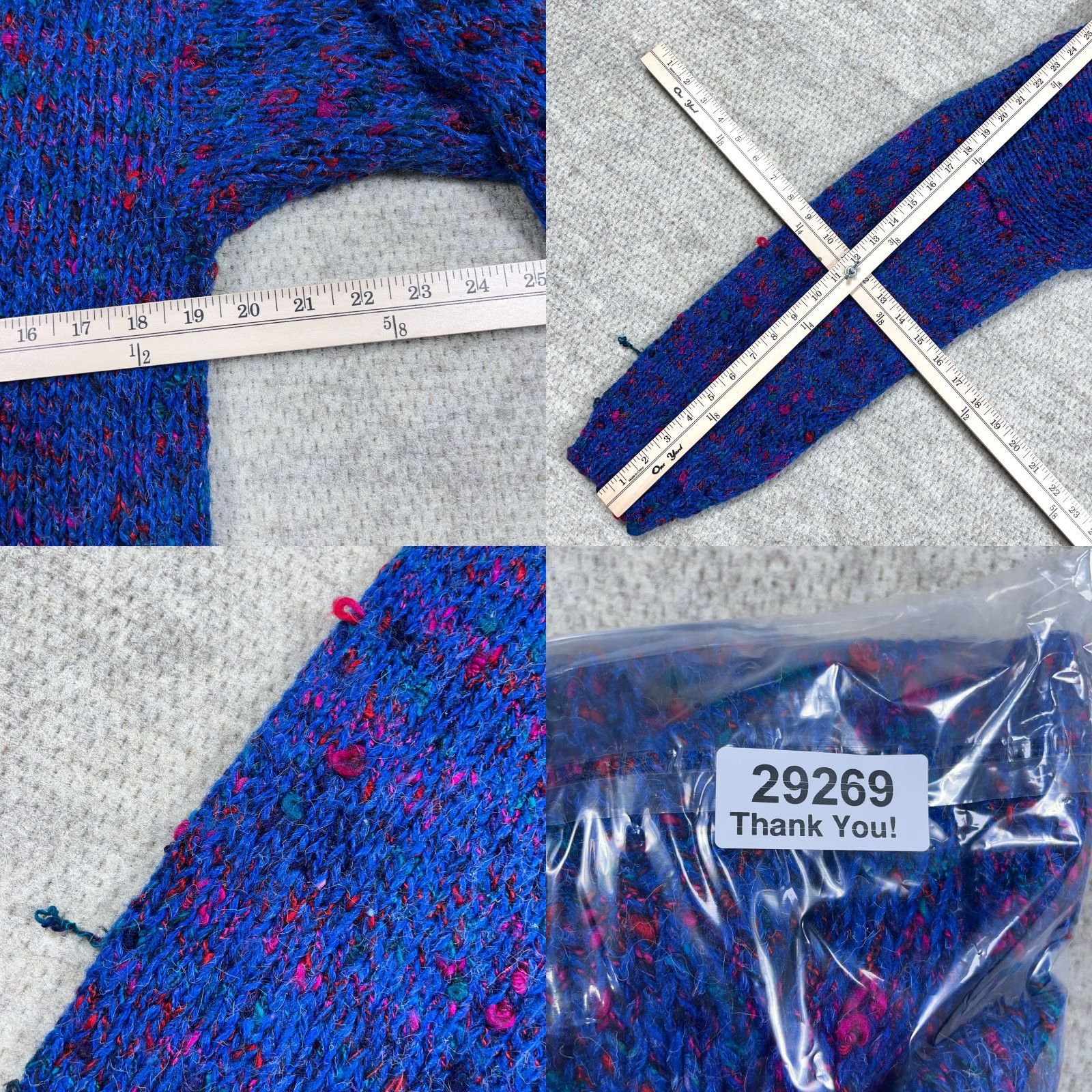 Vintage VINTAGE Lucia Cardigan Sweater Women M Blue Geometric Beaded Embroidered Bow Button 90s Bohemian Retro Classic Christmas Hipster Owls? Size M / US 6-8 / IT 42-44 - 8 Thumbnail