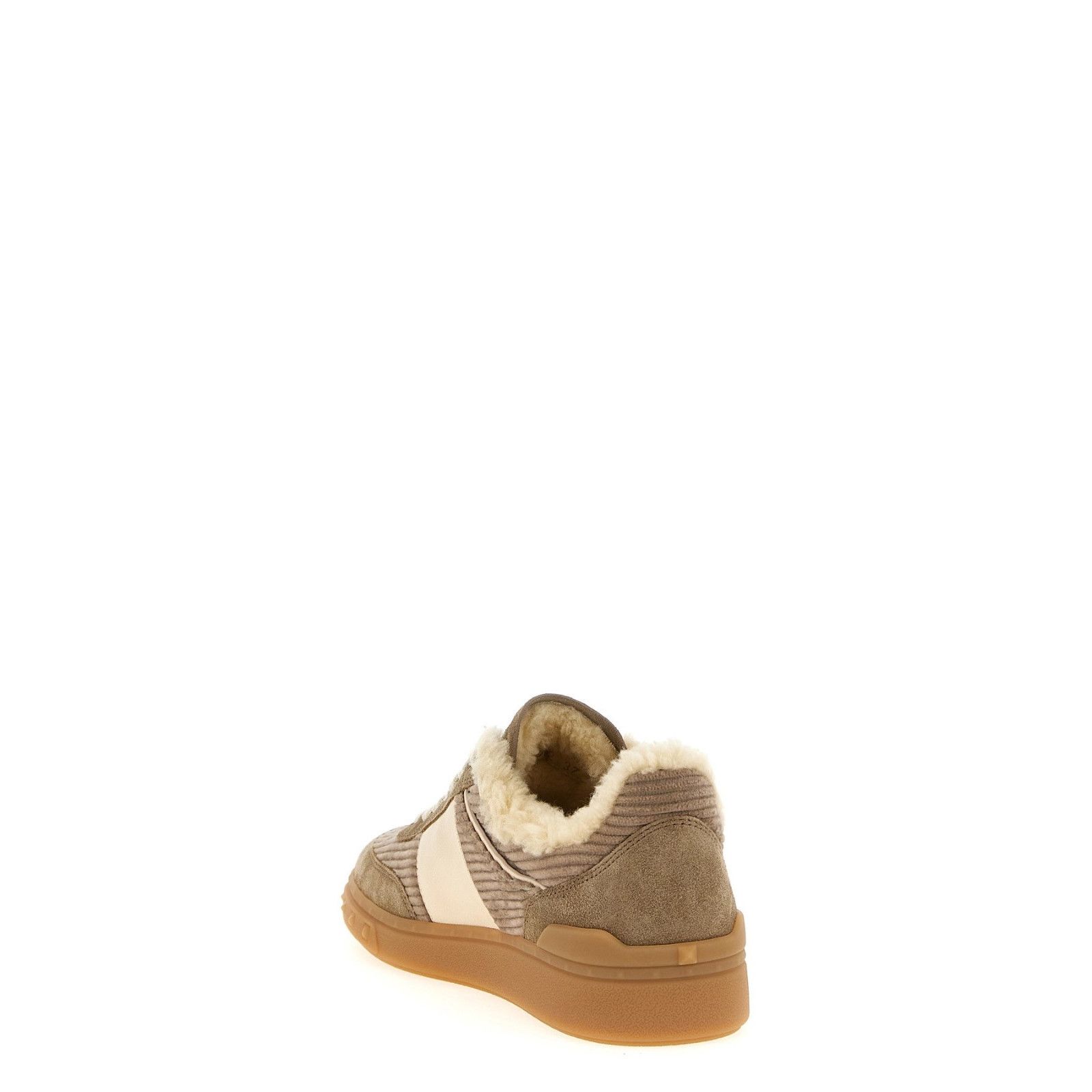 VALENTINO GARAVAN Upvillage Beige Leather/Fur Sneakers New &