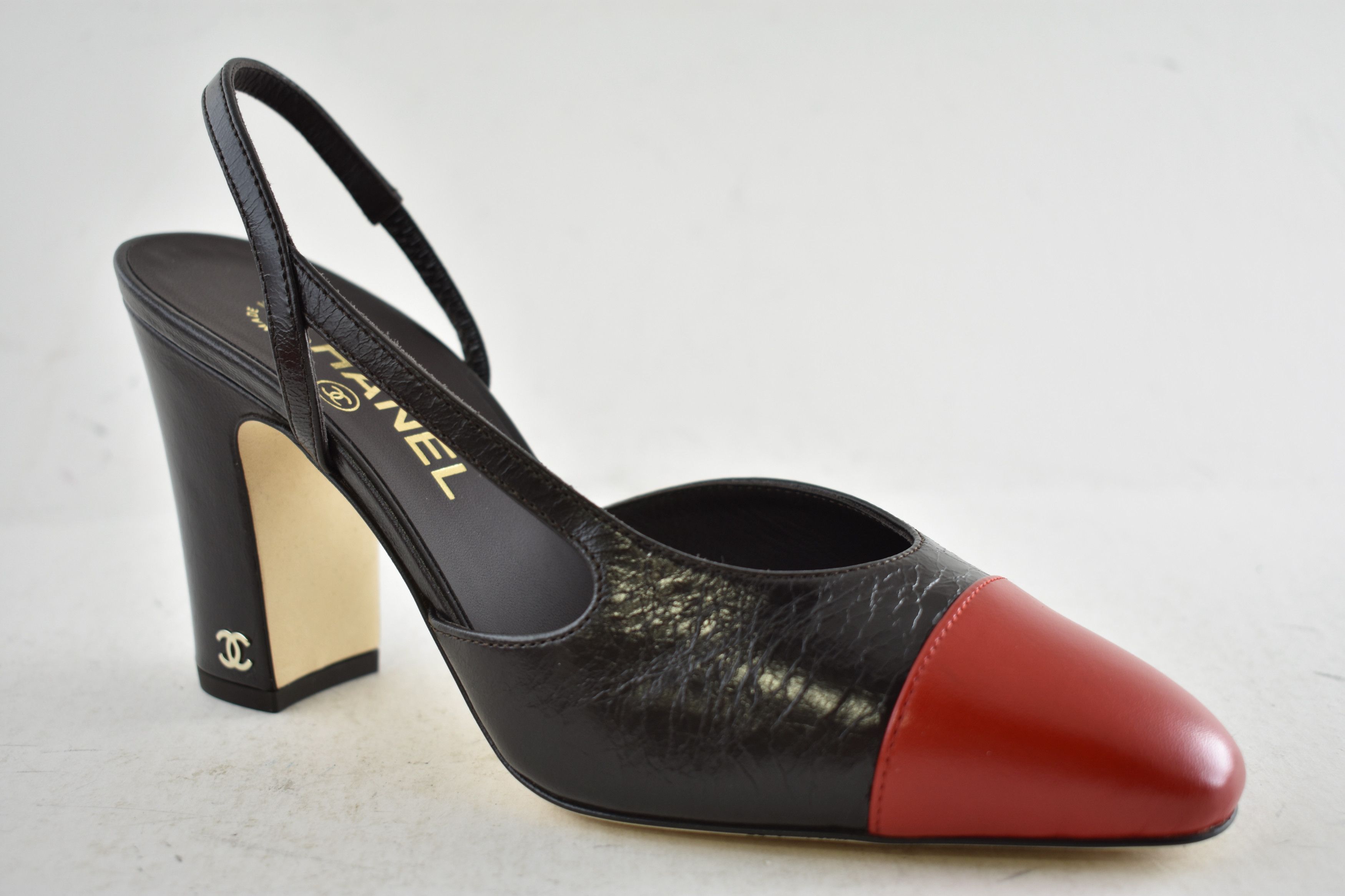 Chanel 26S Blazy Red CC Coco Sling Slingback Block Heel Pump 41c Size US 11 / IT 41 - 5 Thumbnail