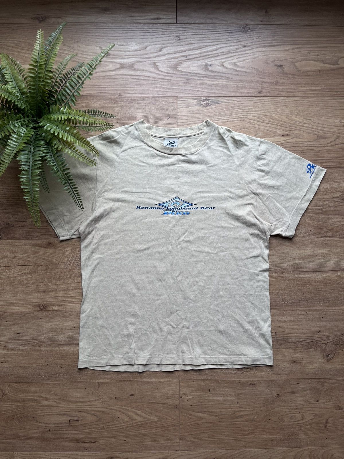 Japanese Brand 90’s PIKO HAWAIIAN LONGBOARD WEAR RARE BIG LOGO SURF TEE Y2K Size US M / EU 48-50 / 2 - 2 Thumbnail
