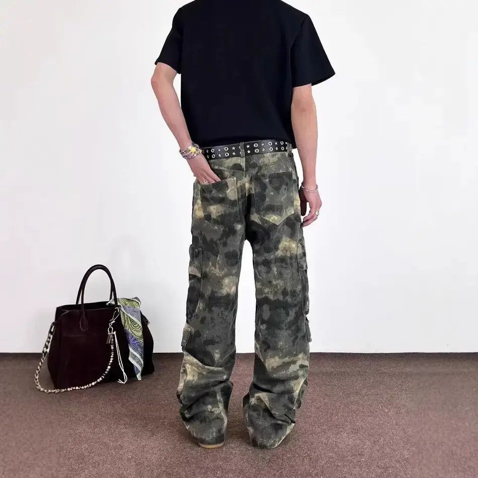 Japanese Brand Retro pocket tie dye camouflage jeans Size US 32 / EU 48 - 3 Thumbnail