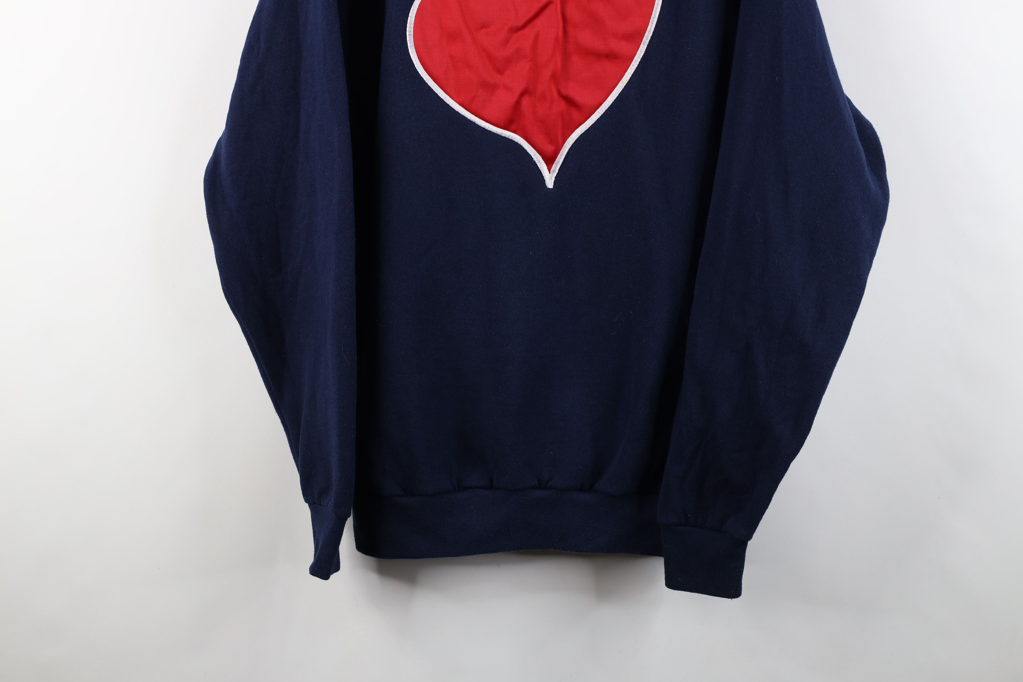 Vintage Vintage 90s Streetwear Heart Layered Sweatshirt Blue USA Size L / US 10 / IT 46 - 3 Thumbnail