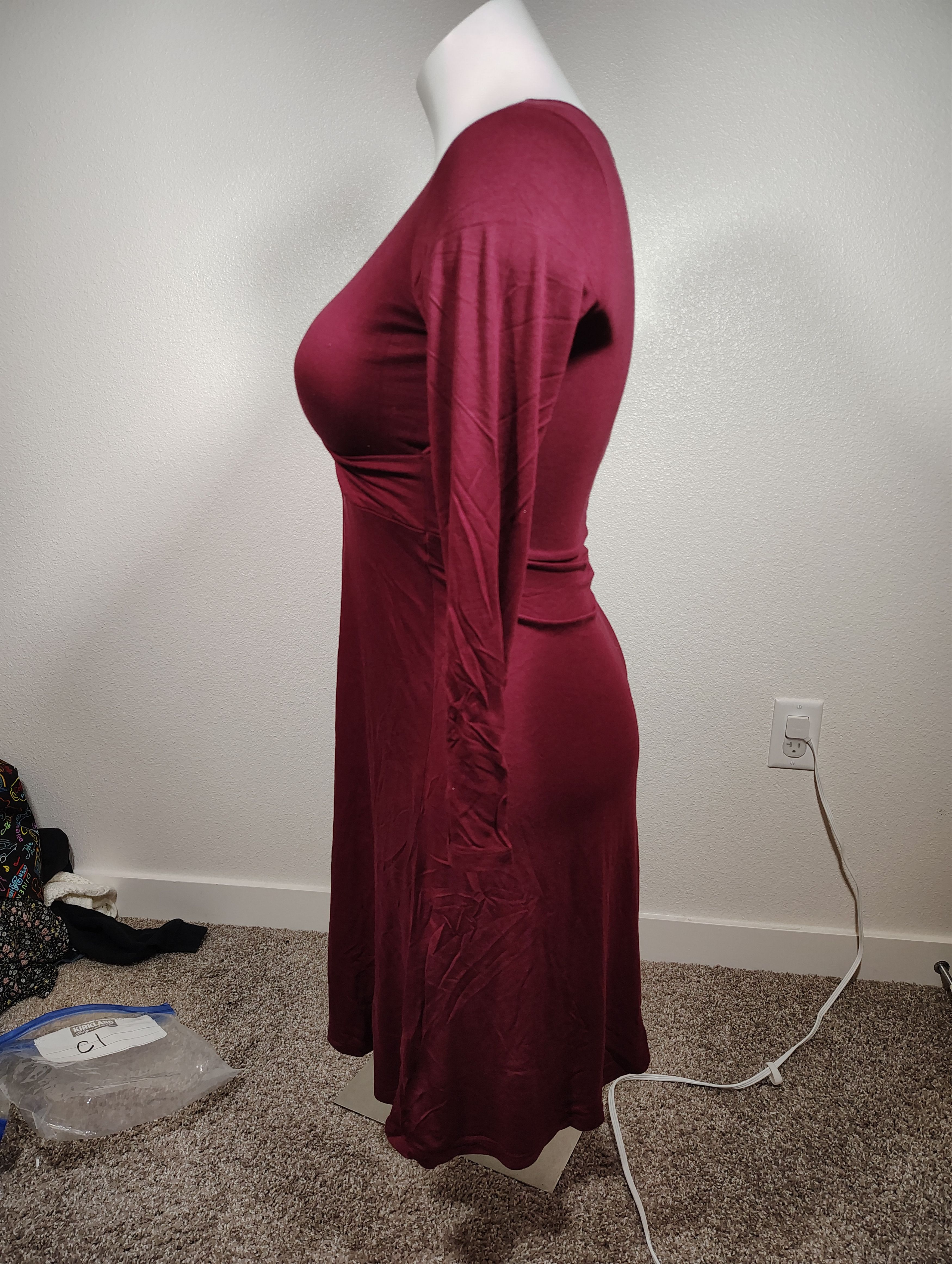 Old Navy Old Navy Long Sleeve A line Wrap Dress - Burgundy Size M Size M / US 6-8 / IT 42-44 - 11 Thumbnail