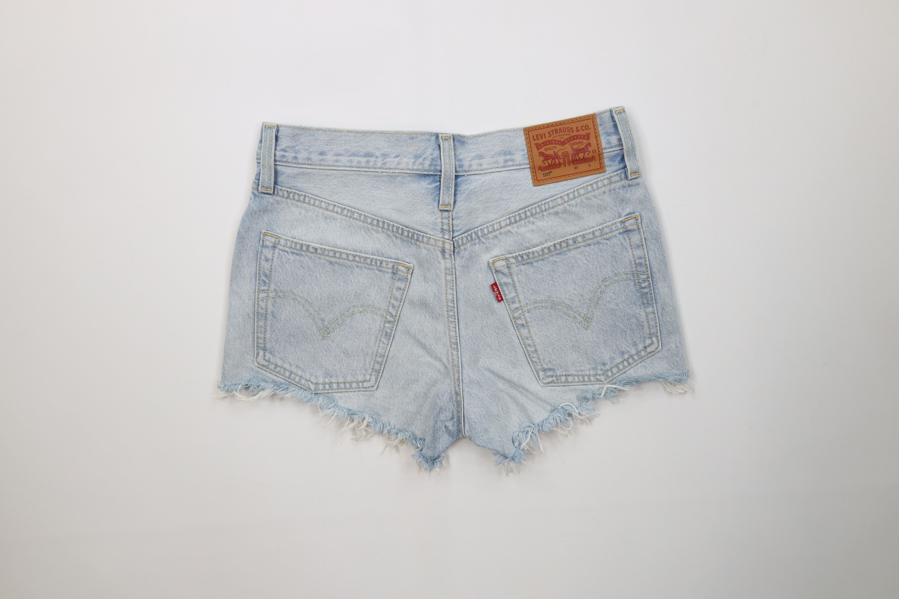Levi's Vintage Y2K Levi 501xx Cut Off Denim Jean Shorts Jorts Blue Size 25" / US 0 / IT 36 - 10 Thumbnail
