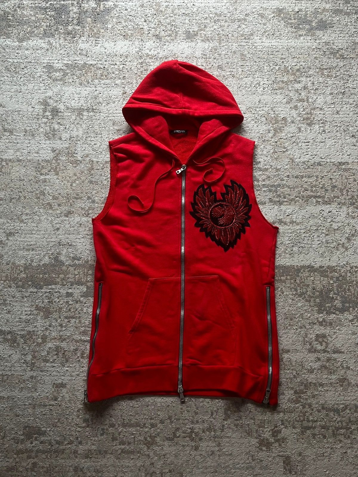 Balmain Balmain Paris Zipped-Up Embroidered Hoodie Vest Archive Size US L / EU 52-54 / 3 - 1 Thumbnail