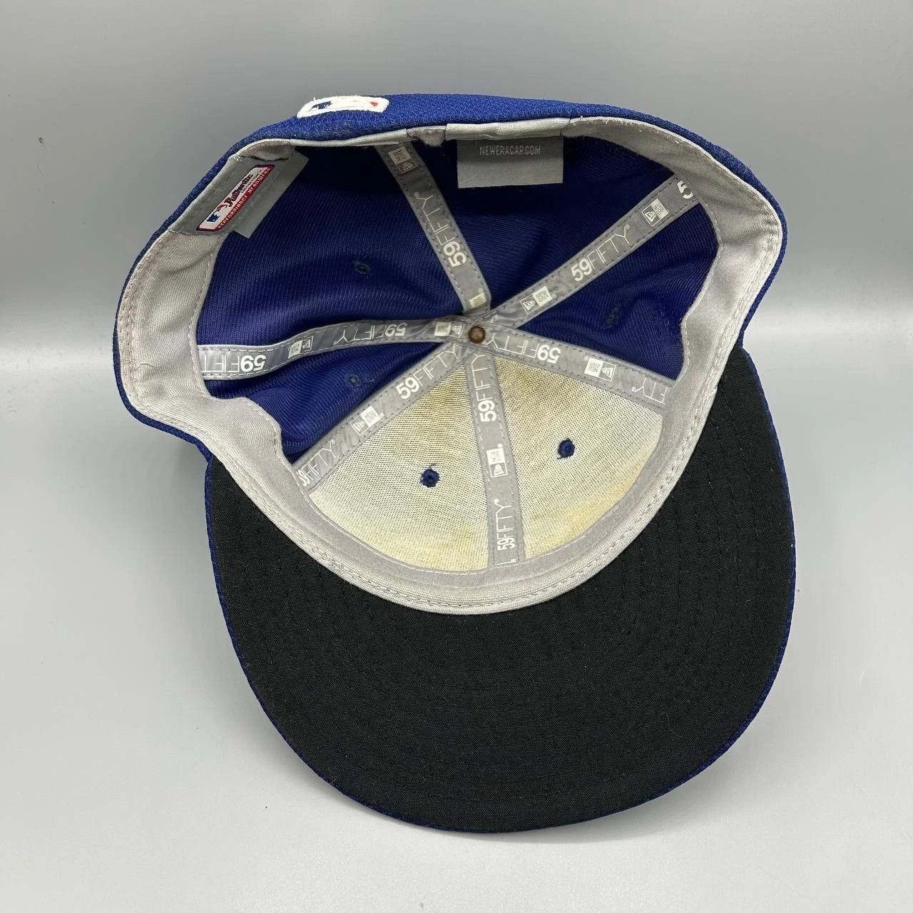 New Era Los Angeles LA Dodgers Hat Men 7 7/8 Blue Black Fitted Cap Size ONE SIZE - 2 Thumbnail
