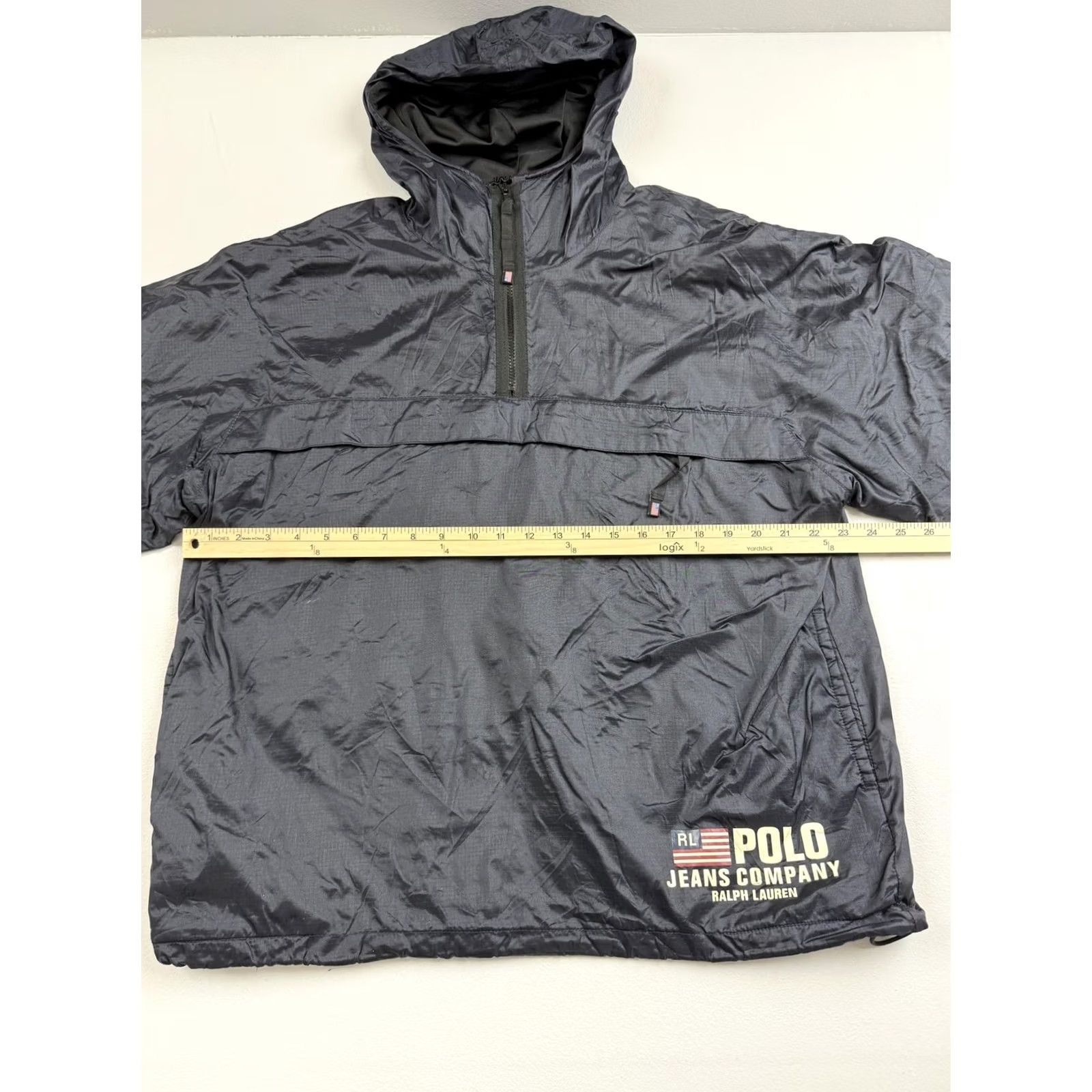 Vintage VINTAGE Polo Jeans Co. Ralph Lauren Jacket Mens Medium Gray Hooded Anorak 1/4 Zip Size US M / EU 48-50 / 2 - 5 Thumbnail