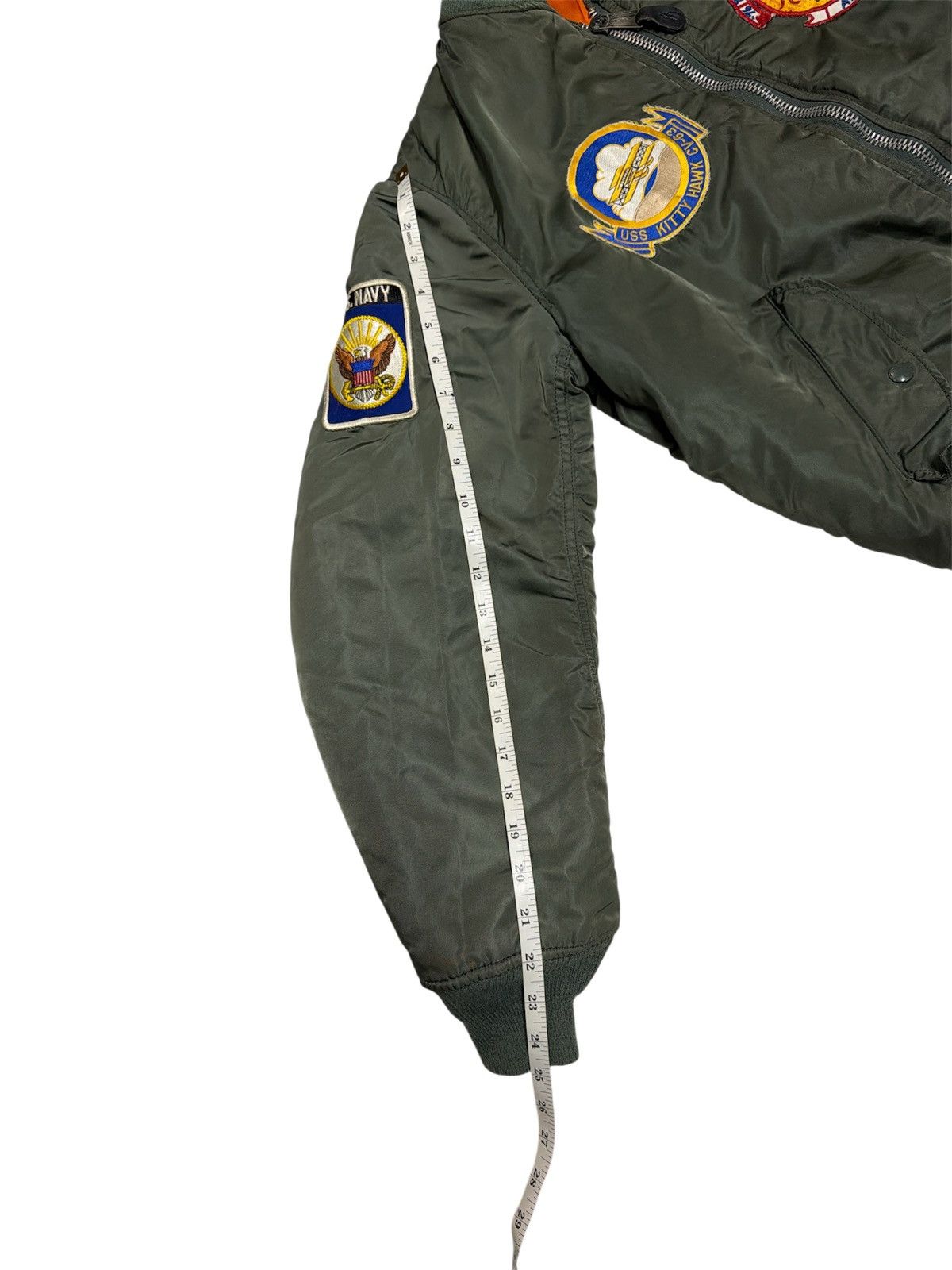 Vintage "Vintage US Military MA-1 Bomber Jacket Flight Nylon Green" Size US M / EU 48-50 / 2 - 14 Thumbnail
