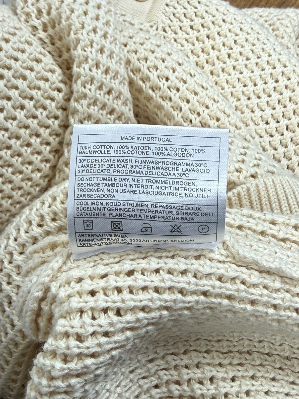 Arte Antwerp Arte Antwerp SS22 Kiewic Knit Polo Shirt Size M Beige Size US M / EU 48-50 / 2 - 10 Thumbnail