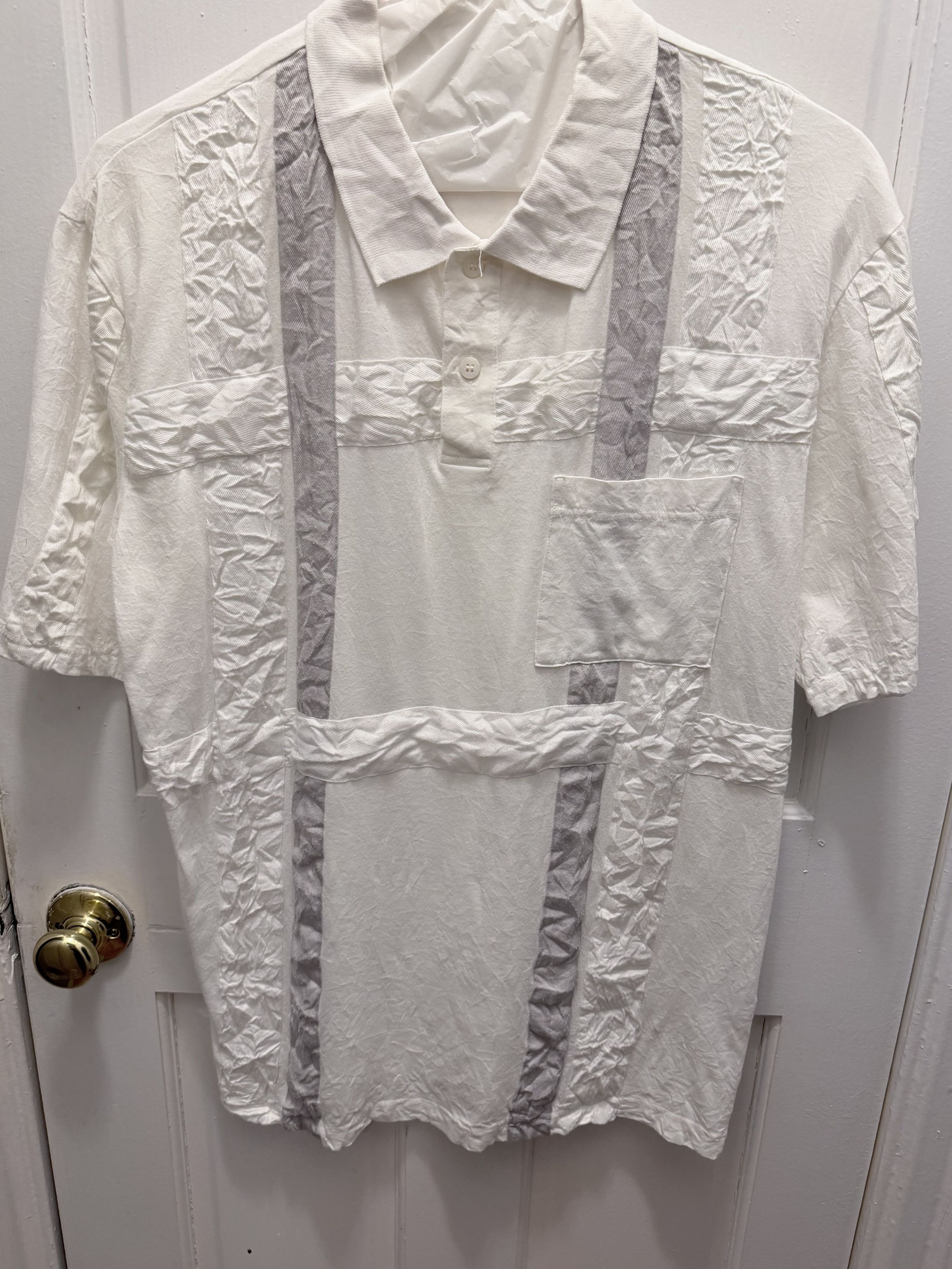 Issey Miyake S/S18 $620 Crushed Ribbon Masterpiece Polo size 5 Size US XL / EU 56 / 4 - 1 Thumbnail