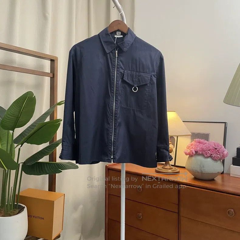 Hermes Hermes Solid Color Long Sleeve Shirt Jacket Size XXS / US 00 / IT 34 - 1 Thumbnail
