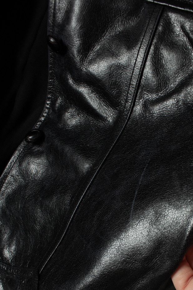 Sankuanz Sankuanz, Black leather distressed jacket Size US M / EU 48-50 / 2 - 5 Thumbnail
