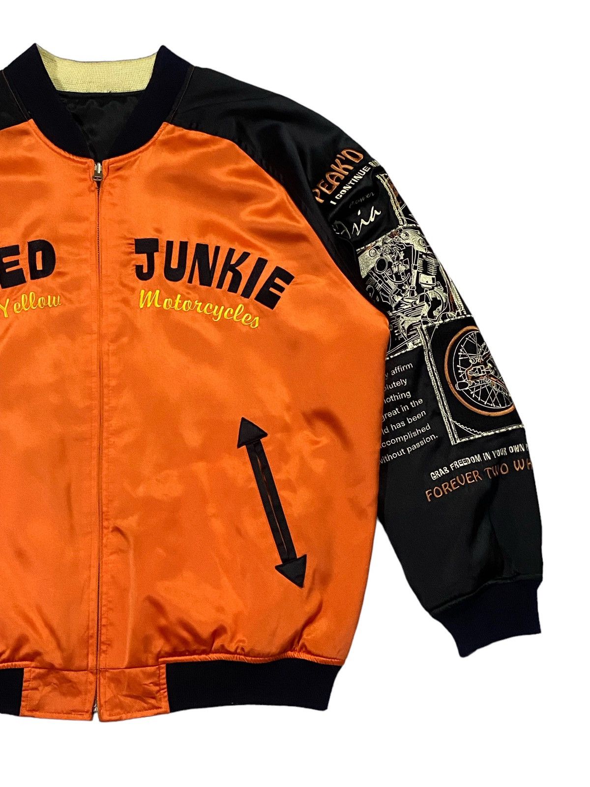 Japanese Brand Peakd Yellow Speed Junkie Reversible Souvenir Jacket Size US L / EU 52-54 / 3 - 14 Thumbnail