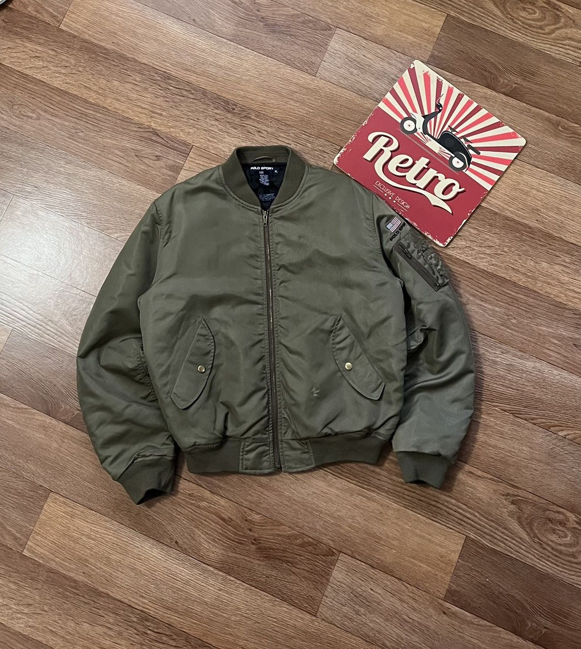 Polo Ralph Lauren Vintage Polo Sport MA-1 Ralph Lauren Bomber Aviator Jacket Size US M / EU 48-50 / 2 - 2 Thumbnail