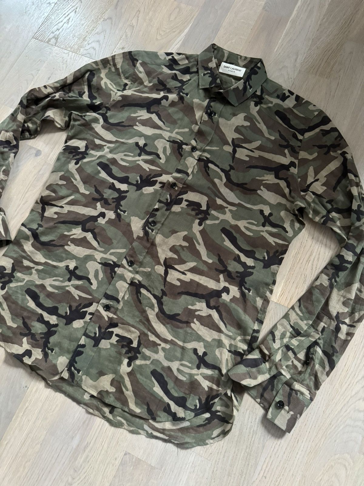 Saint Laurent Paris SAINT LAURENT shirt SEE PHOTOS FOR REAL TAPE MEASUREMENTS Size US S / EU 44-46 / 1 - 1 Thumbnail