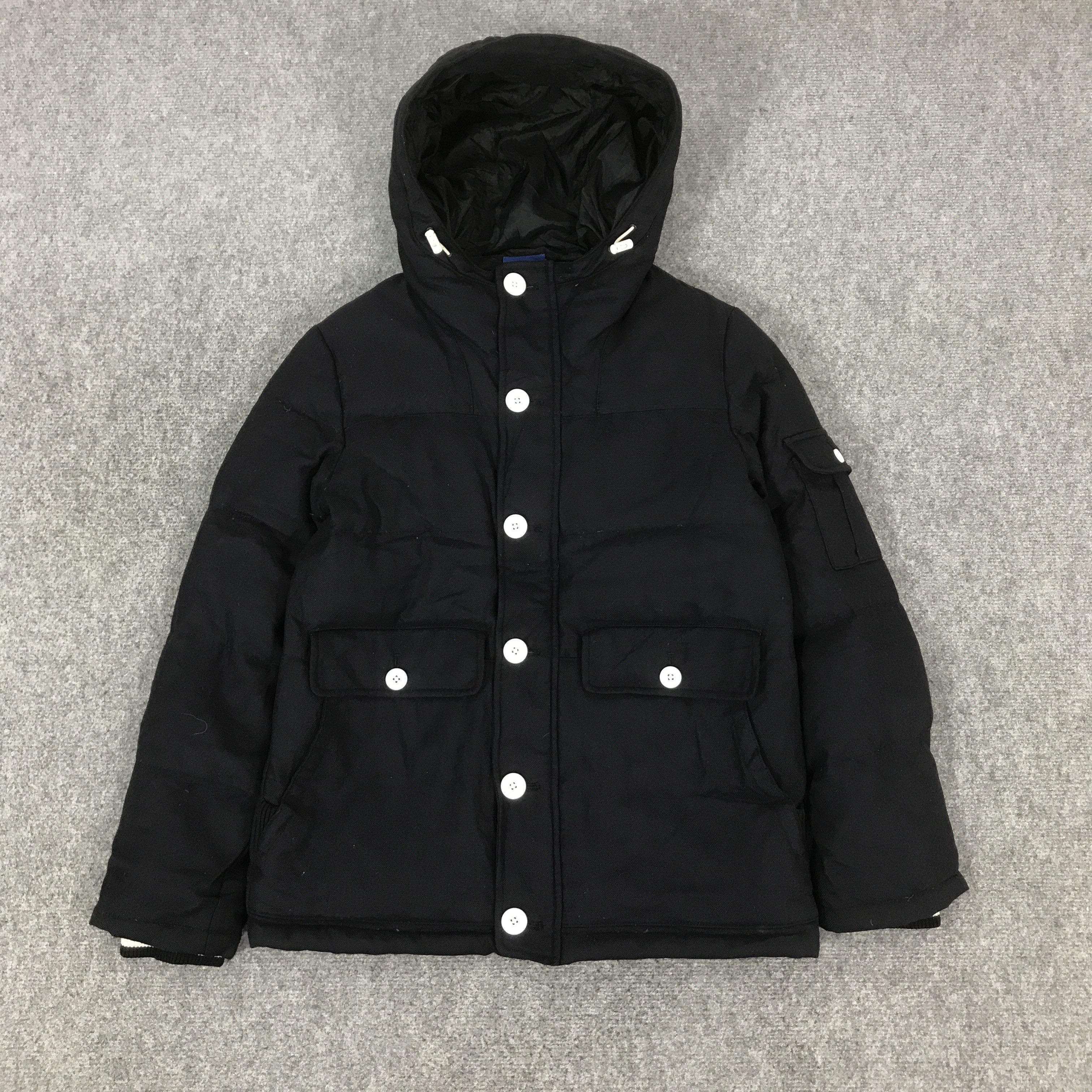 Beams Japan BEAMS JAPAN NAVY WOOL DESIGN PUFFER JACKET K76B1 Size US M / EU 48-50 / 2 - 1 Thumbnail