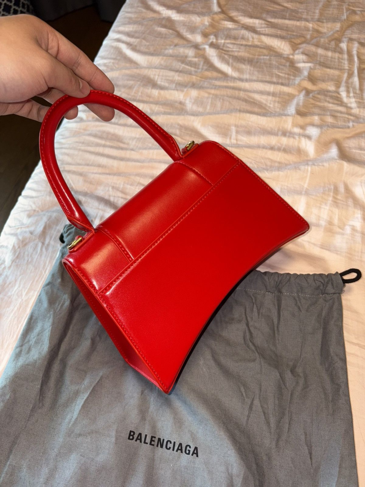 Balenciaga Balenciaga Hourglass Leather Bag Small Size ONE SIZE - 6 Thumbnail