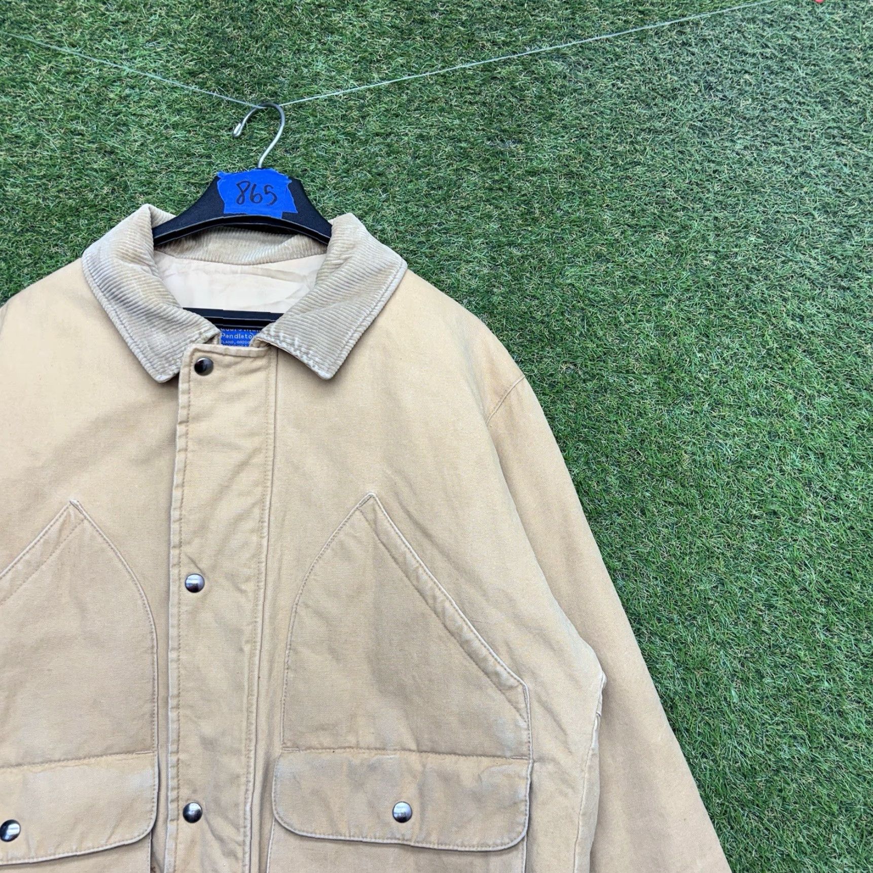 Pendleton VINTAGE Pendleton Outdoors Man Jacket Mens XL Workwear Thinsulate USA Made Cotton Canvas Tan 300 Warmth Heavyweight Pockets Collared Size US XL / EU 56 / 4 - 3 Thumbnail