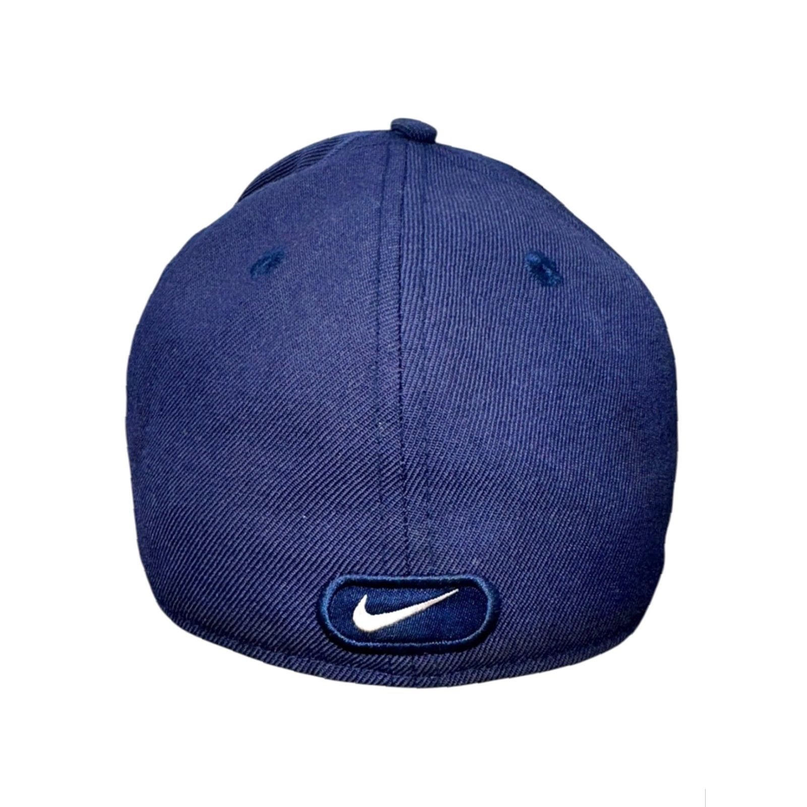 Nike VINTAGE Nike Hat 90s Navy Blue Fitted Cap Sz 7 RARE Mens Cap Baseball Cap Swoosh Hat Size 7 Nike Size ONE SIZE - 3 Thumbnail