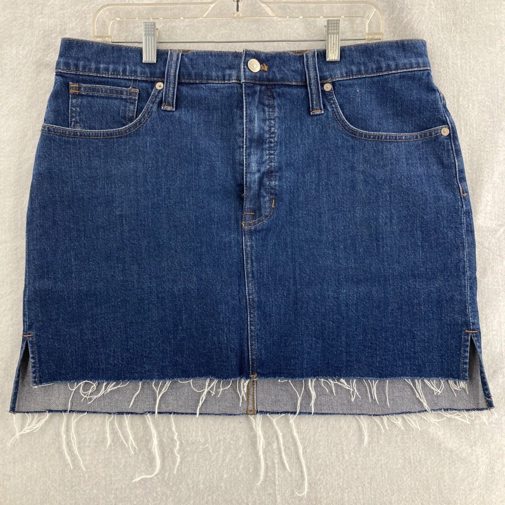 Madewell Madewell Skirt Womens Adult 32 Stretch Denim Blue A-Line Short Size 24" / US 00 / IT 34 - 2 Thumbnail